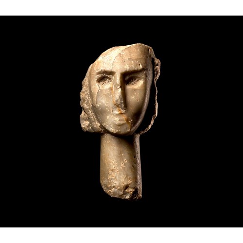 Funerary Head with Recessed Eyes
